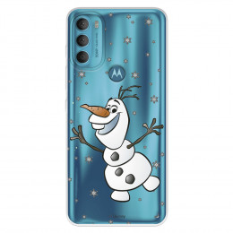 Funda para Motorola Moto G71 5G Oficial de Disney Olaf Transparente - Frozen
