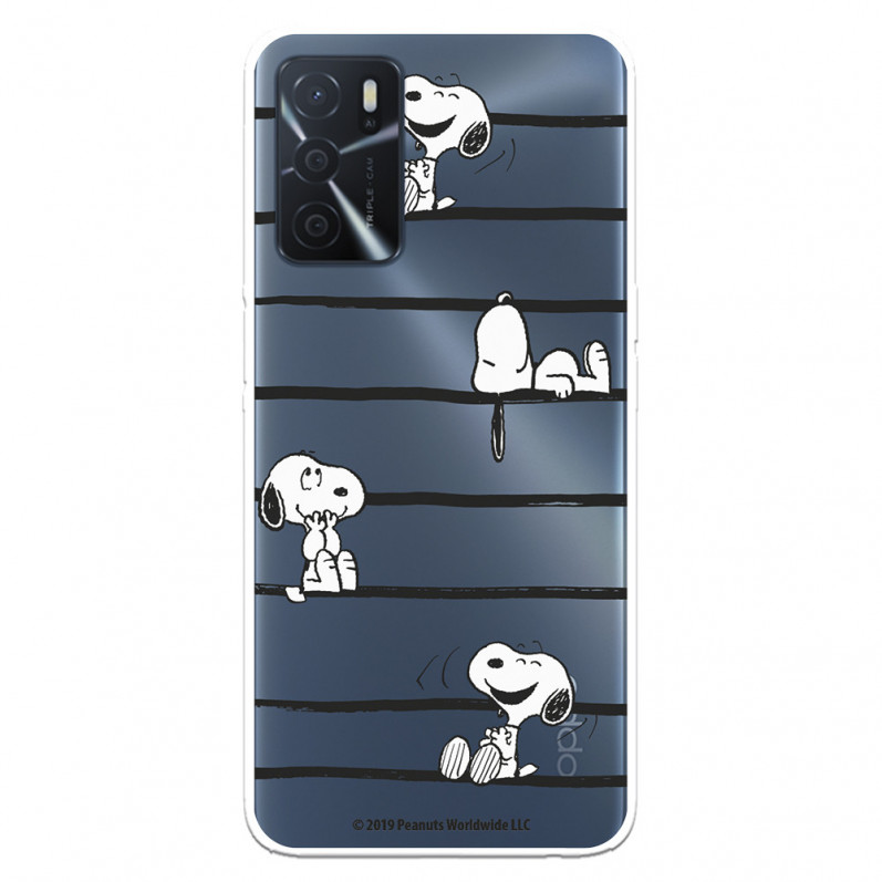 Coque pour Oppo A16s Officielle de Peanuts Snoopy Lignes - Snoopy