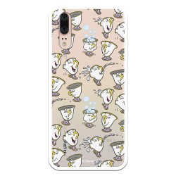 Funda Oficial Disney Chip Potts Siluetas Transparente para Huawei P20