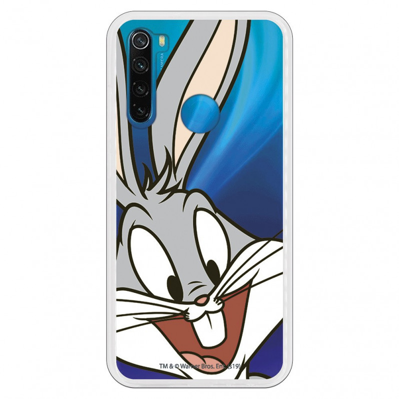 Coque pour Xiaomi Redmi Note 8 2021 Officielle de Warner Bros Bugs Bunny Silhouette Transparente - Looney Tunes