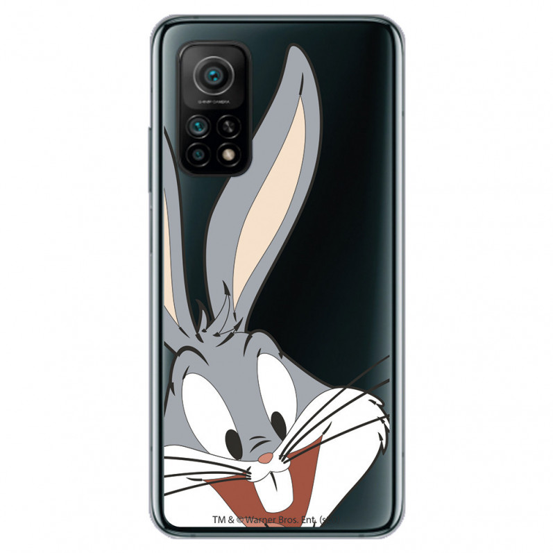 Coque pour Xiaomi Mi 10T Pro Officielle de Warner Bros Bugs Bunny Silhouette Transparente - Looney Tunes