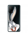 Coque pour Xiaomi Mi 10T Pro Officielle de Warner Bros Bugs Bunny Silhouette Transparente - Looney Tunes