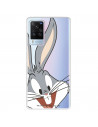 Coque pour Vivo X60 Pro Officielle de Warner Bros Bugs Bunny Silhouette Transparente - Looney Tunes