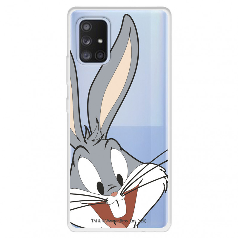 Coque pour Samsung Galaxy A71 5G Officielle de Warner Bros Bugs Bunny Silhouette Transparente - Looney Tunes
