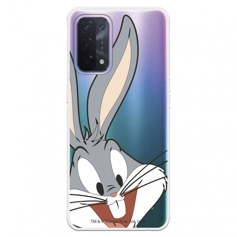 Coque pour Oppo A54 5G Officielle de Warner Bros Bugs Bunny Silhouette Transparente - Looney Tunes