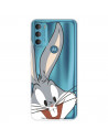 Coque pour Motorola Moto G71 5G Officielle de Warner Bros Bugs Bunny Silhouette Transparente - Looney Tunes