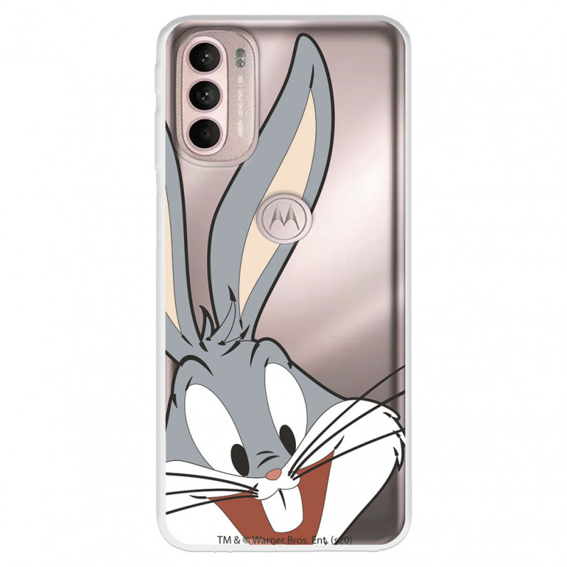 Coque pour Motorola Moto G41 Officielle de Warner Bros Bugs Bunny Silhouette Transparente - Looney Tunes