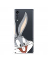 Coque pour LG Velvet 5G Officielle de Warner Bros Bugs Bunny Silhouette Transparente - Looney Tunes