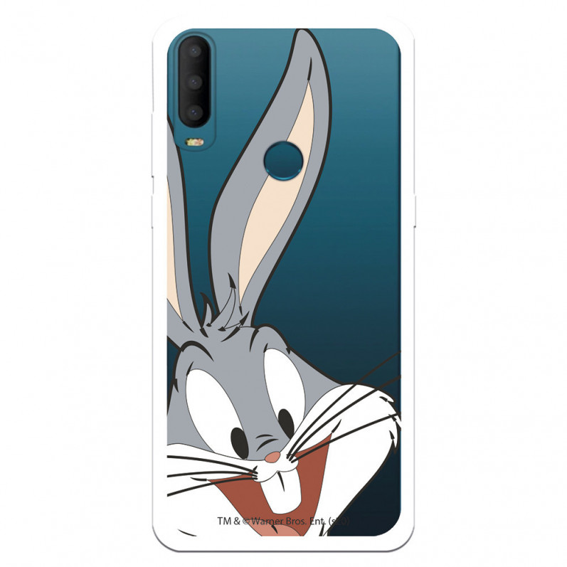 Coque pour Alcatel 1B 2020 Officielle de Warner Bros Bugs Bunny Silhouette Transparente - Looney Tunes
