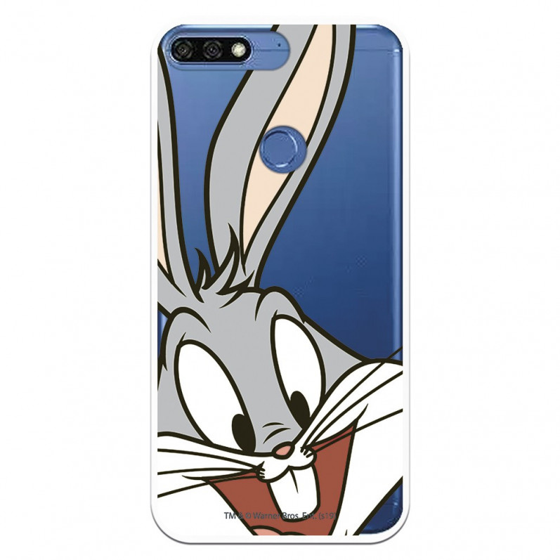 Coque Officielle Warner Bros Bugs Bunny Transparente pour Huawei Y7 2018 - Looney Tunes
