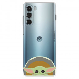 Funda para Motorola Moto G200 5G Oficial de Star Wars Baby Yoda Sonrisas - The Mandalorian