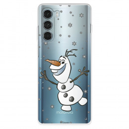 Funda para Motorola Moto G200 5G Oficial de Disney Olaf Transparente - Frozen