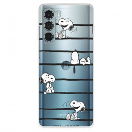 Funda para Motorola Moto G200 5G Oficial de Peanuts Snoopy rayas - Snoopy