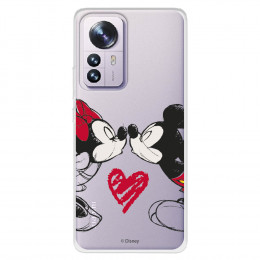 Funda para Xiaomi 12 Oficial de Disney Mickey y Minnie Beso - Clásicos Disney