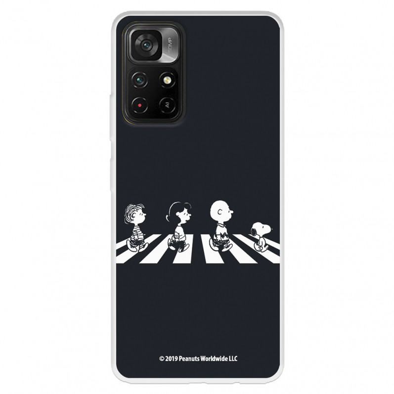 Coque pour Xiaomi Poco M4 Pro 5G Officielle de Peanuts personnages Beatles - Snoopy
