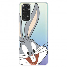 Funda para Xiaomi Redmi Note 11 Pro 5G Oficial de Warner Bros Bugs Bunny Silueta Transparente - Looney Tunes