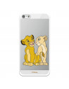 Coque pour iPhone SE 2022 Officielle de Disney Simba et Nala Silhouette - Le Roi Lion