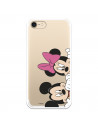 Coque pour iPhone SE 2022 Officielle de Disney Mickey et Minnie Penchés - Classiques Disney