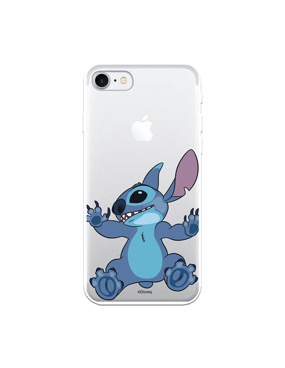 Acheter Coque de téléphone Disney Stitch, étui en Silicone liquide à bord  carré, couverture complète, protection d'appareil photo pour iPhone