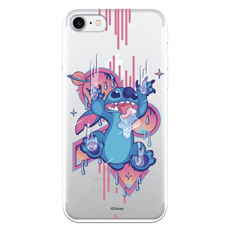 Coque pour iPhone SE 2022 Officielle de Disney Stitch Graffiti - Lilo & Stitch