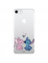 Coque pour iPhone SE 2022 Officielle de Disney Angel & Stitch Bisou - Lilo & Stitch
