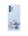 Funda para Samsung Galaxy A13 4G Oficial de Disney Angel & Stitch Beso - Lilo & Stitch
