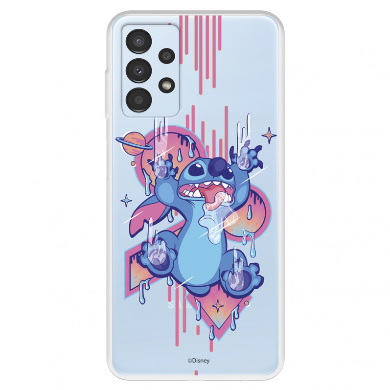 Funda para Samsung Galaxy A13 4G Oficial de Disney Stitch Graffiti - Lilo & Stitch