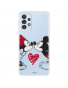 Funda para Samsung Galaxy A13 4G Oficial de Disney Mickey y Minnie Beso - Clásicos Disney