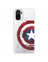 Coque pour Xiaomi Redmi Note 10 Officielle de Marvel Captain America Bouclier Transparente - Marvel