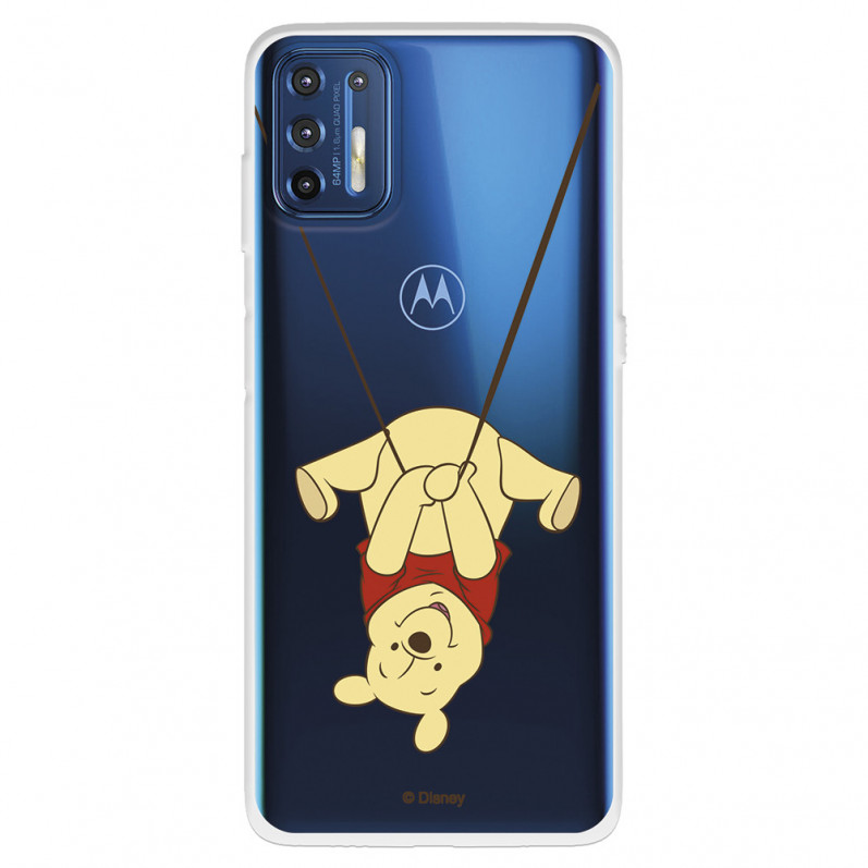 Funda para Motorola Moto G9 Plus Oficial de Disney Winnie  Columpio - Winnie The Pooh