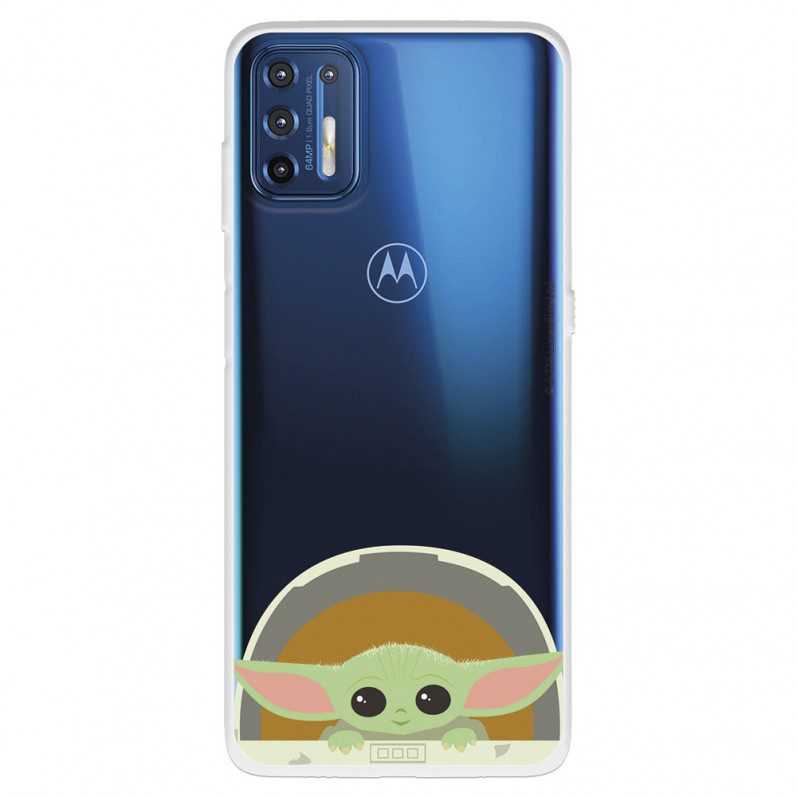Funda para Motorola Moto G9 Plus Oficial de Star Wars Baby Yoda Sonrisas - The Mandalorian