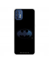 Funda para Motorola Moto G9 Plus Oficial de DC Comics Batman Logo Transparente - DC Comics