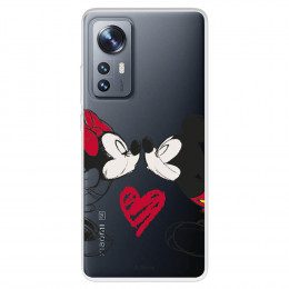 Funda para Xiaomi 12 Pro Oficial de Disney Mickey y Minnie Beso - Clásicos Disney