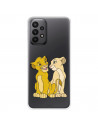 Funda para Samsung Galaxy A23 5G Oficial de Disney Simba y Nala Silueta - El Rey León