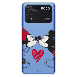 Funda para Xiaomi Poco M4 Pro 4G Oficial de Disney Mickey y Minnie Beso - Clásicos Disney
