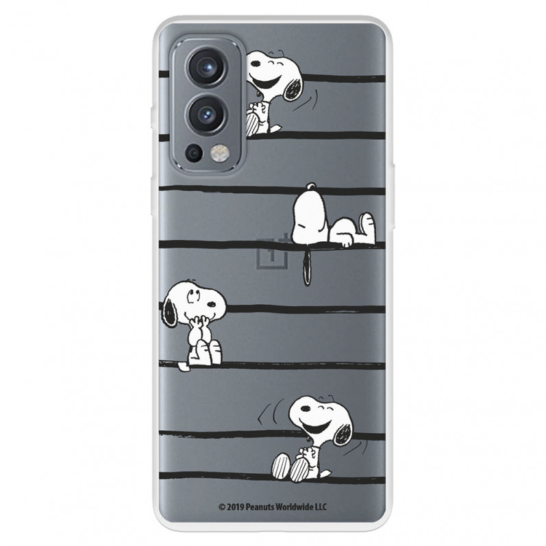 Funda para OnePlus Nord CE 2 Oficial de Peanuts Snoopy rayas - Snoopy