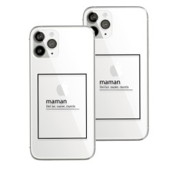 Coque Fête des Mères - Maman Contour noir