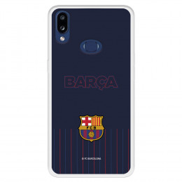 Funda para Samsung Galaxy A10s del FC Barcelona Barsa Fondo Azul  - Licencia Oficial FC Barcelona