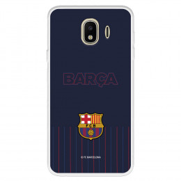 Funda para Samsung Galaxy J4 2018 del FC Barcelona Barsa Fondo Azul  - Licencia Oficial FC Barcelona