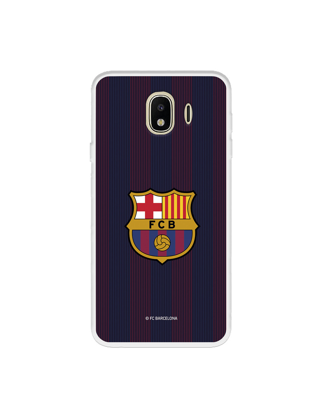 Y equipo táctica recuperar Funda para Samsung Galaxy J4 2018 del FC Barcelona Rayas Blaugrana -  Licencia Oficial FC Barcelona