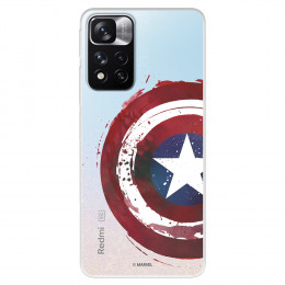 Funda para Xiaomi Redmi Note 11S 4G Oficial de Marvel Capitán América Escudo Transparente - Marvel