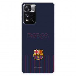 Funda para Xiaomi Redmi Note 11S 4G del FC Barcelona Barsa Fondo Azul  - Licencia Oficial FC Barcelona