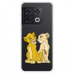 Funda para OnePlus 10 Pro Oficial de Disney Simba y Nala Silueta - El Rey León