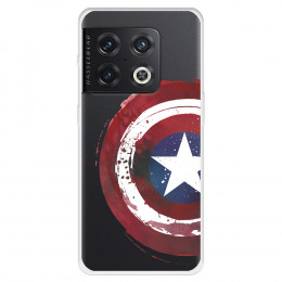 Funda para OnePlus 10 Pro Oficial de Marvel Capitán América Escudo Transparente - Marvel