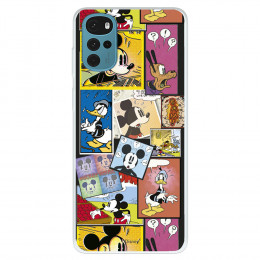Funda para Motorola Moto G22 Oficial de Disney Mickey Comic - Clásicos Disney