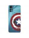 Funda para Motorola Moto G22 Oficial de Marvel Capitán América Escudo Transparente - Marvel