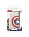 Funda para Motorola Moto G22 Oficial de Marvel Capitán América Escudo Transparente - Marvel