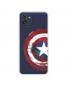 Funda para Samsung Galaxy A03 Oficial de Marvel Capitán América Escudo Transparente - Marvel