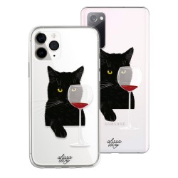 Funda Oficial Levys Friends - Gato con copa de vino