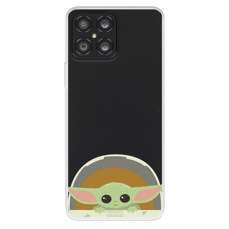 Funda para Huawei Honor X8 Oficial de Star Wars Baby Yoda Sonrisas - The Mandalorian